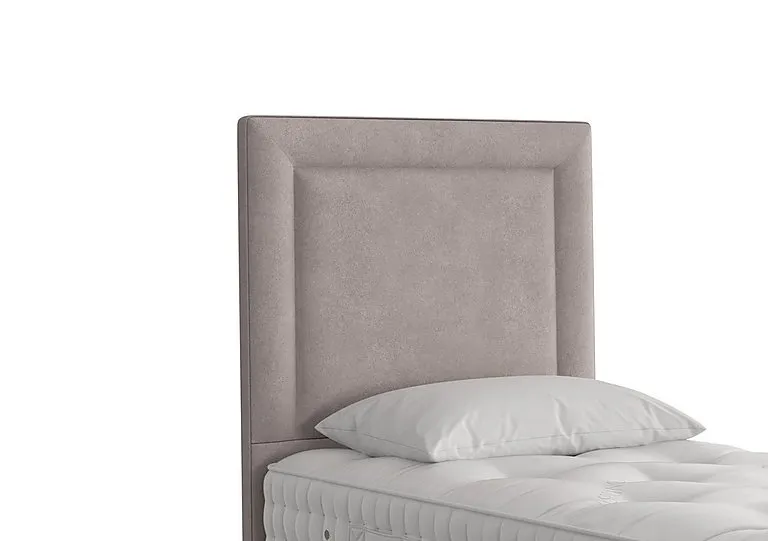 Helios Floor Standing Headboard - Single - Faux Suede Dove
