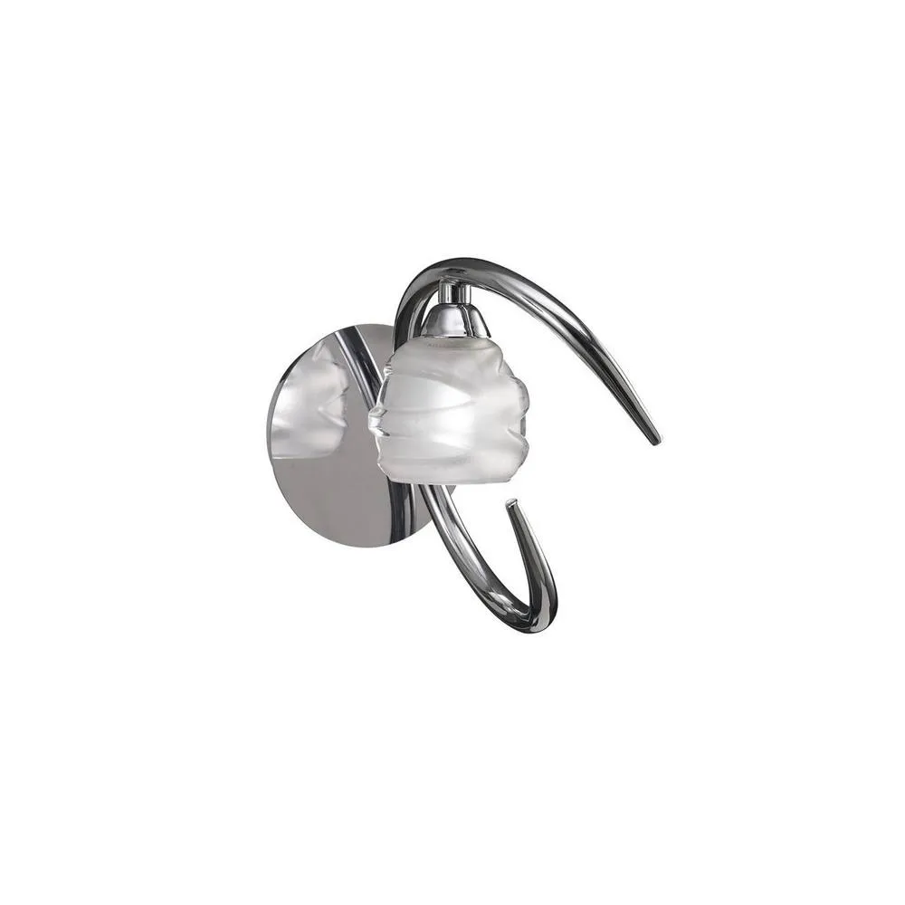 Netlighting Loop Wall Lamp Switched 1 Light G9 Polished Chrome in Silver