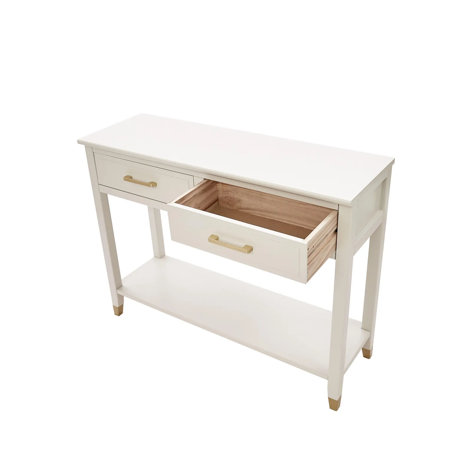 Cabinet Bits Palazzi 2 Drawer Console Table in Off-White 6