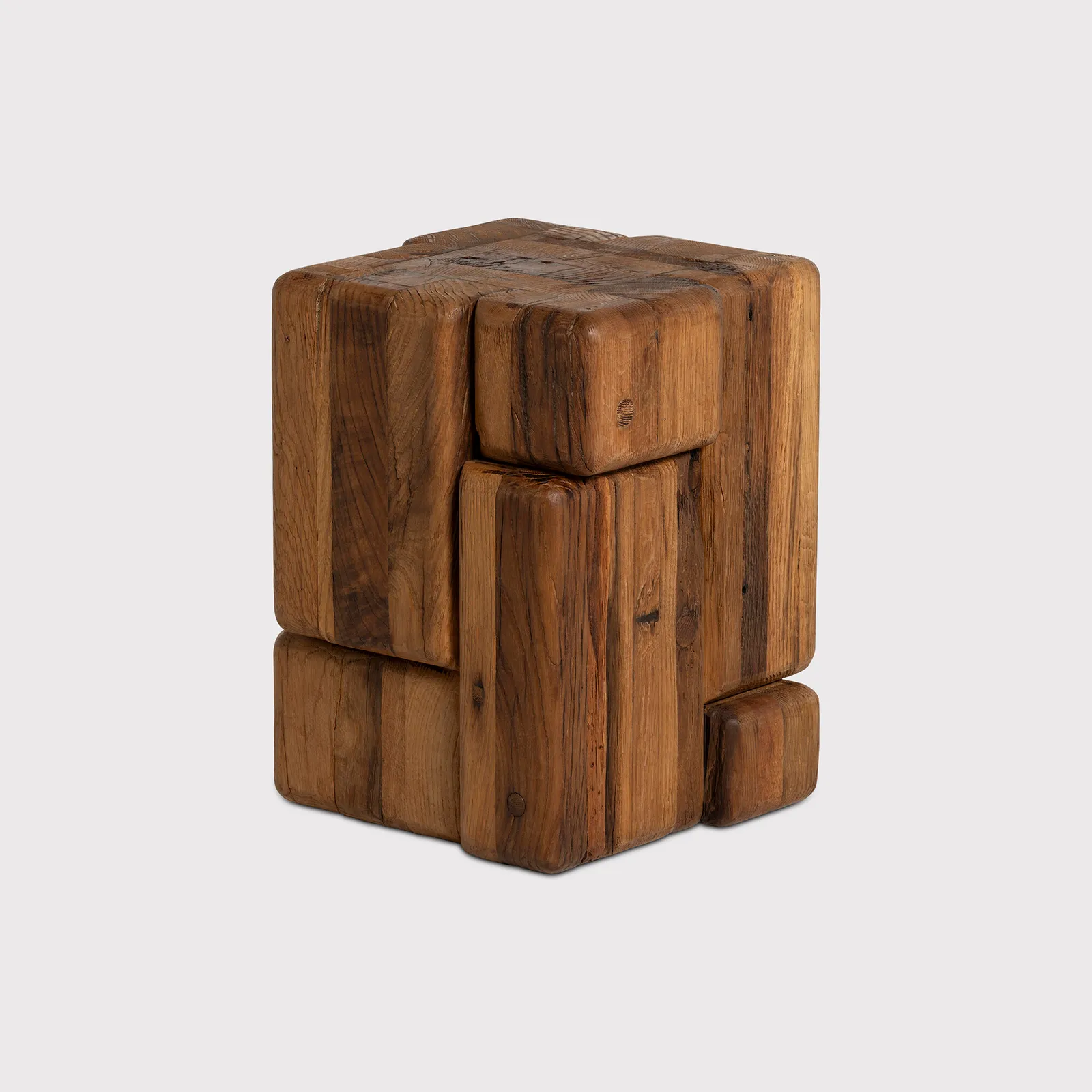 Brecon Square Stool 35X35X45Cm, Brown Oak | Barker & Stonehouse