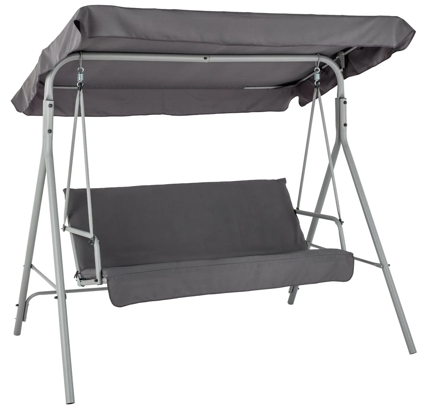 Argos Home 3 Seater Metal Swing Chair - Grey