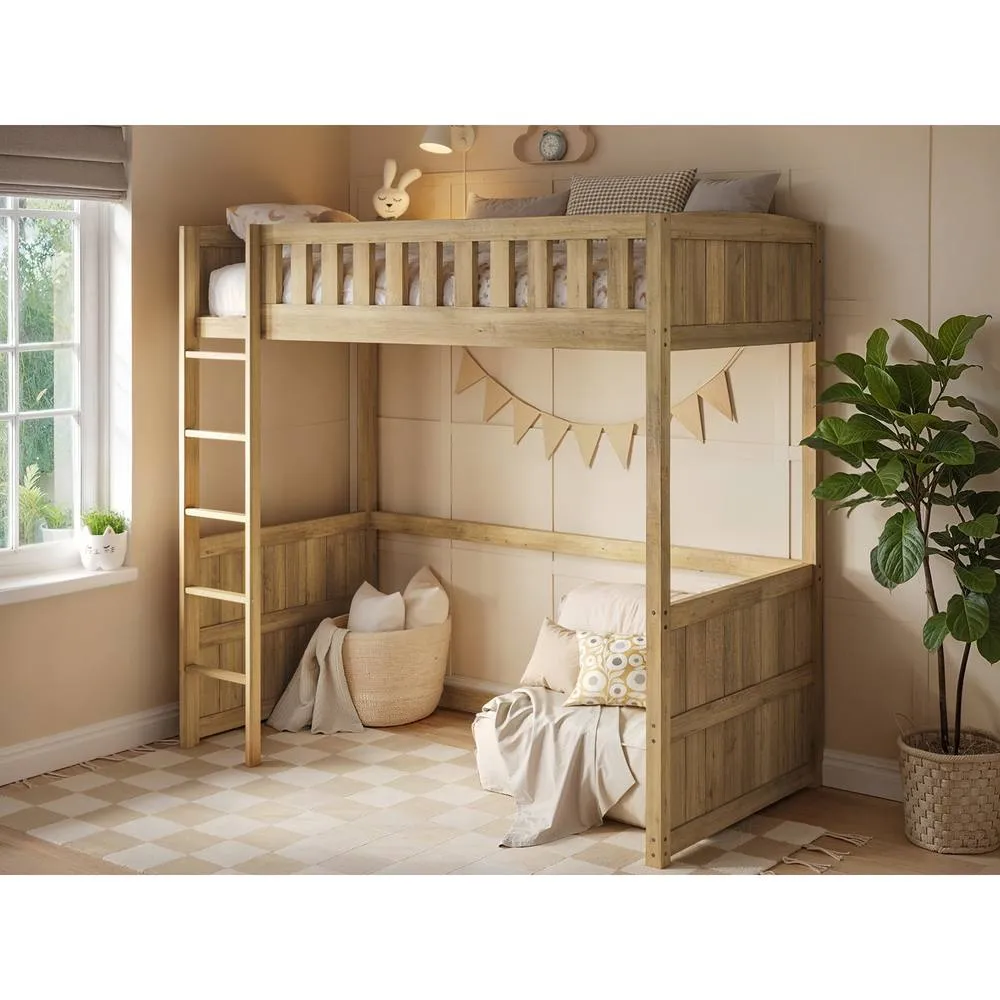 Flair Bea Wooden High Sleeper in Brown 1