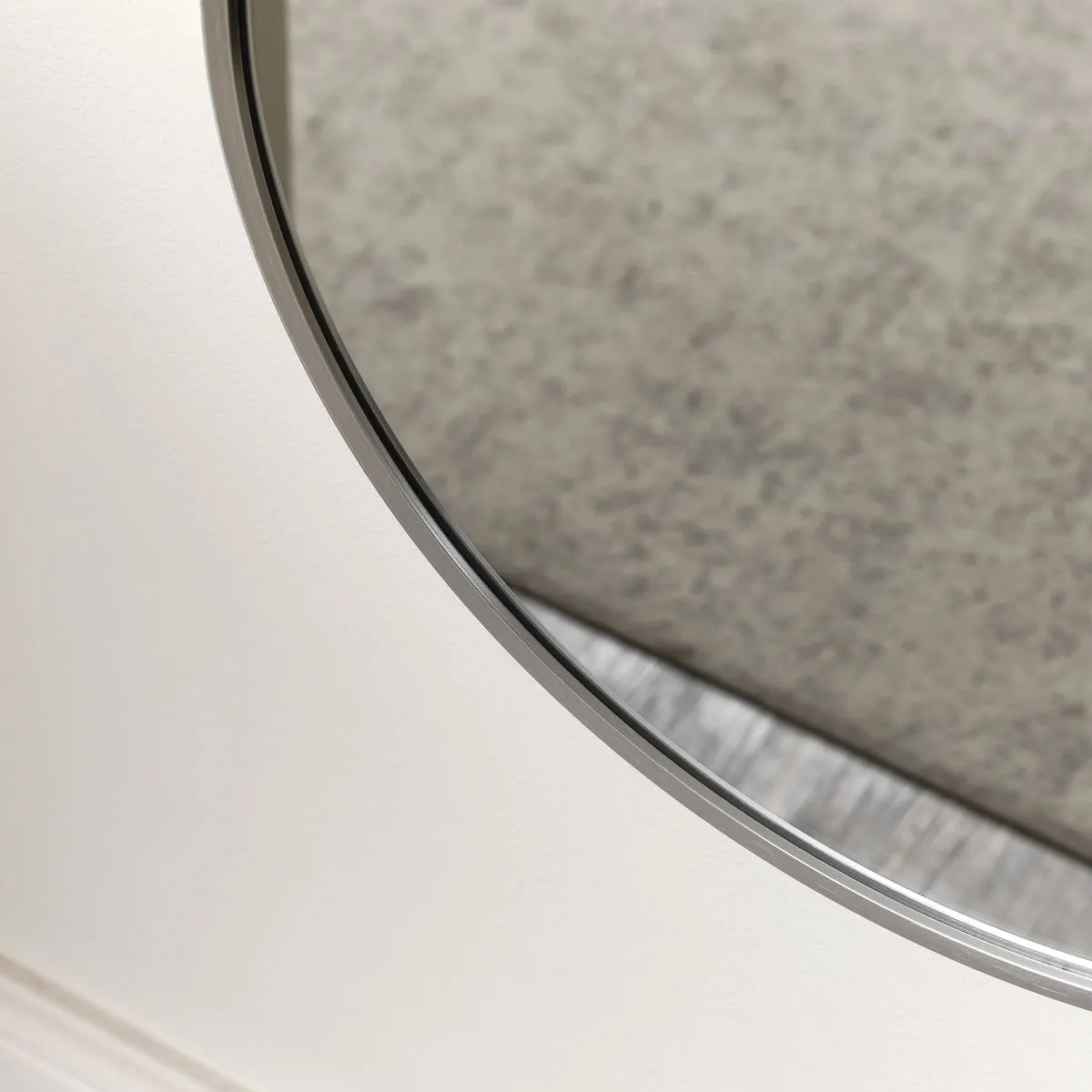 Melody Maison Silver Oval Framed Wall Mirror 140cm X 40cm 6