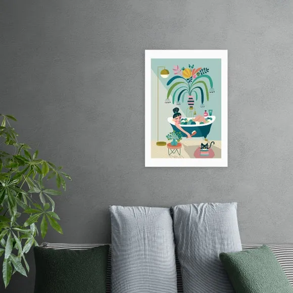 East End Prints Relaxing Bath Print 1