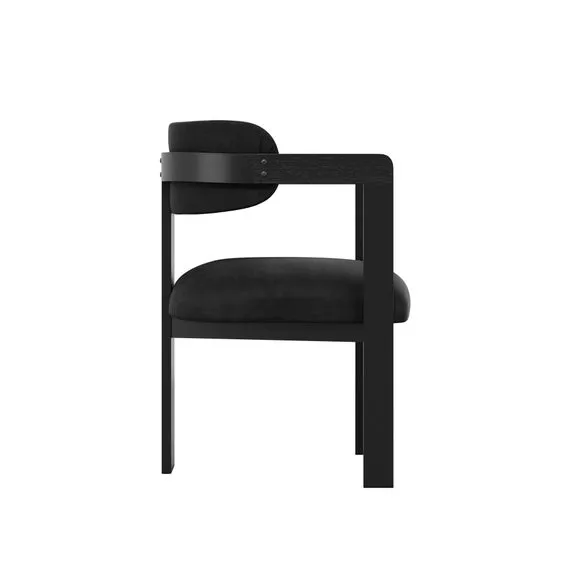 Return - LPD Mai Dining Chair, Velvet, Black 4