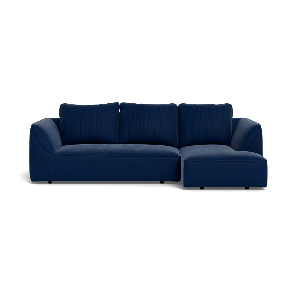 Heal's Morven Right Hand Facing Corner Chaise Sofa Velvet Midnight 1