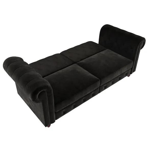 Felix Velvet Chesterfield Double Sofa Bed 6