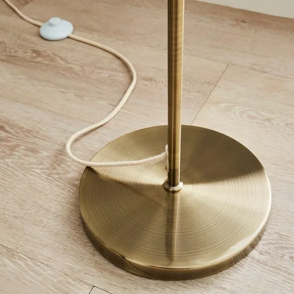 Cassia Pressed Glass Mother and Child Adjustable Floor Lamp 6