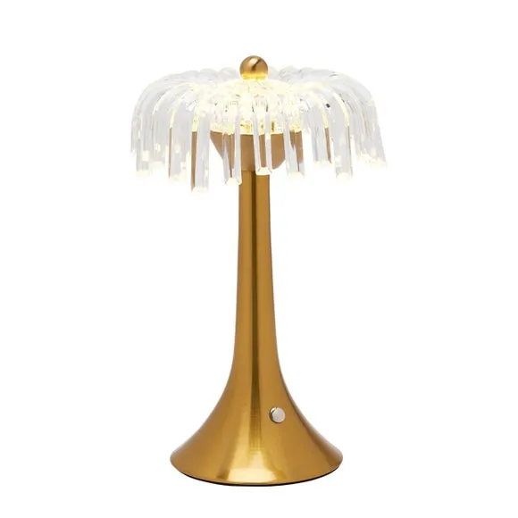 Hestia Bronze Base Crystal Trim Rechargeable Colour Changing LED Touch Table Lamp 3