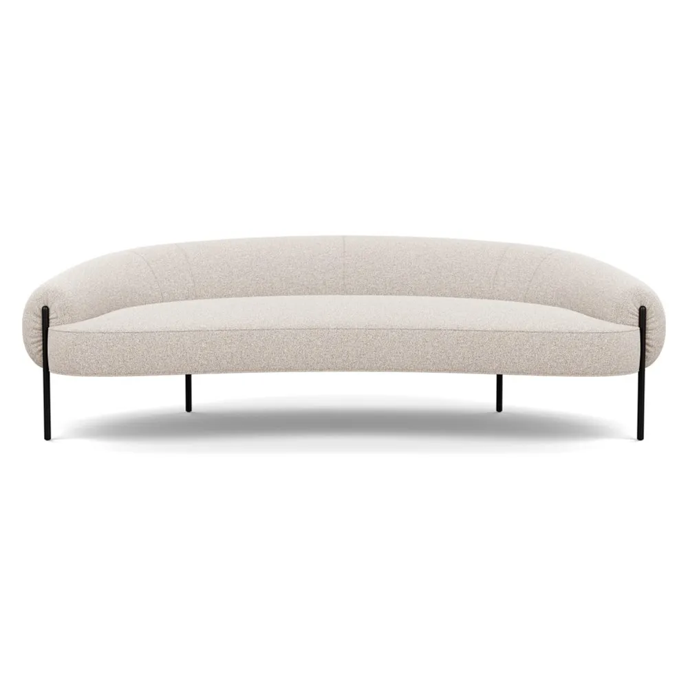 Heal's Isola 3 Str Sofa Loop Boucle Taupe Black Feet 1