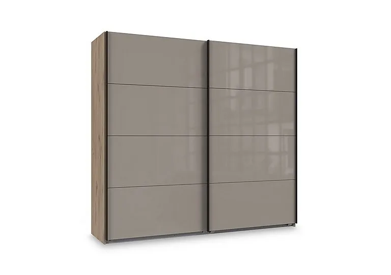 Antoni 225cm 2 Door Nordic Oak Sliding Wardrobe with Glass Doors
