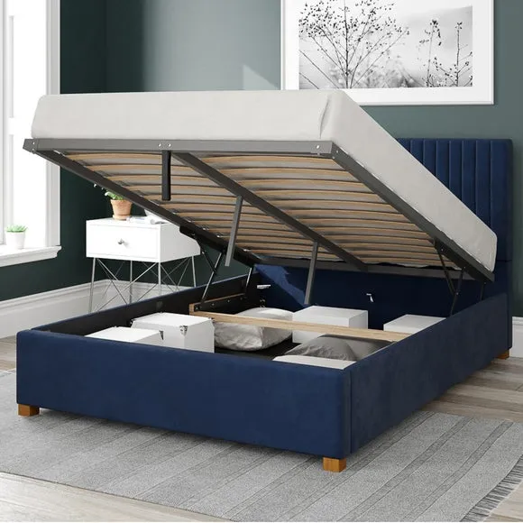 Grant Plush Velvet Ottoman Bed Frame 2