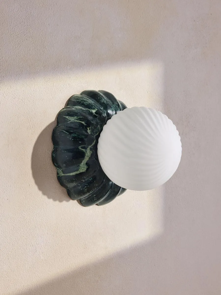 Floria Wall Light, Guatemala Marble, Green, IP44