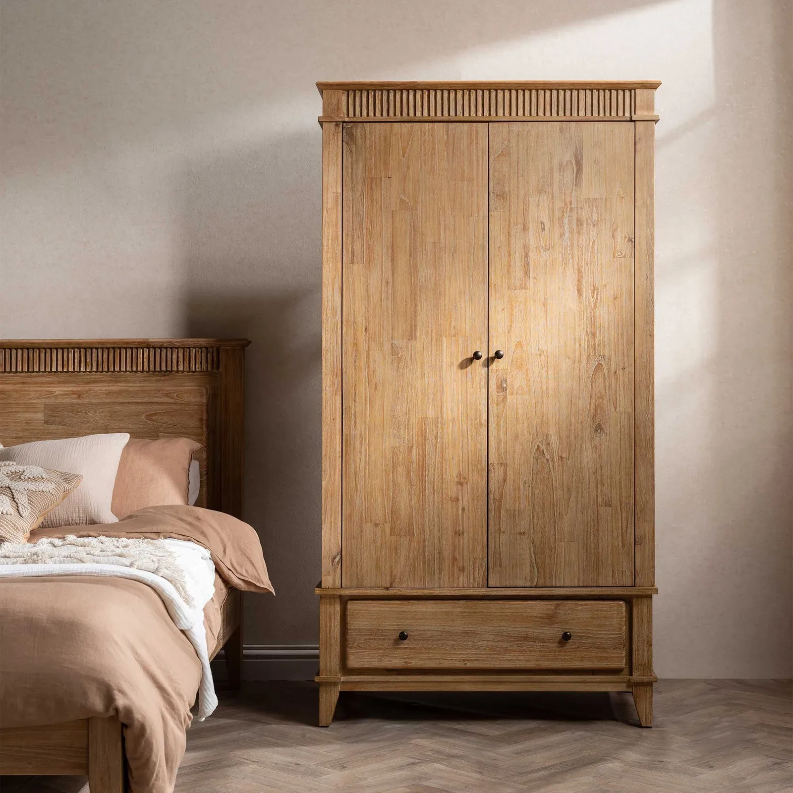 Selene 2 Door Wardrobe, Mindi Wood | Barker & Stonehouse 2