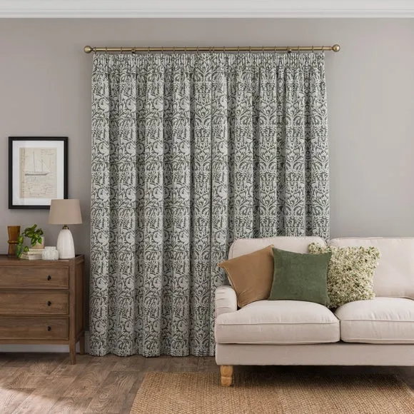 Alora Chenille Thermal Pencil Pleat Curtains 4