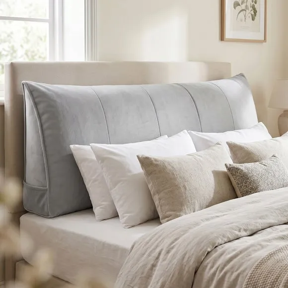 Velvet Headboard Bolster Cushion 1