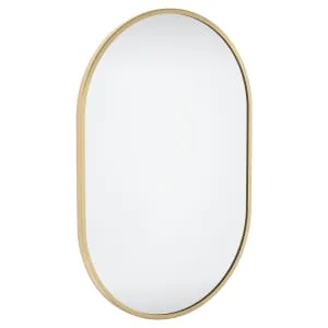 Sensio Archie Brass Pill Shaped Bathroom Mirror - 600 x 400mm