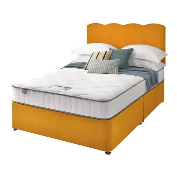 Silentnight Divan Bed With Wave Velvet Headboard and 800 Pocket Sprung Mattress 2