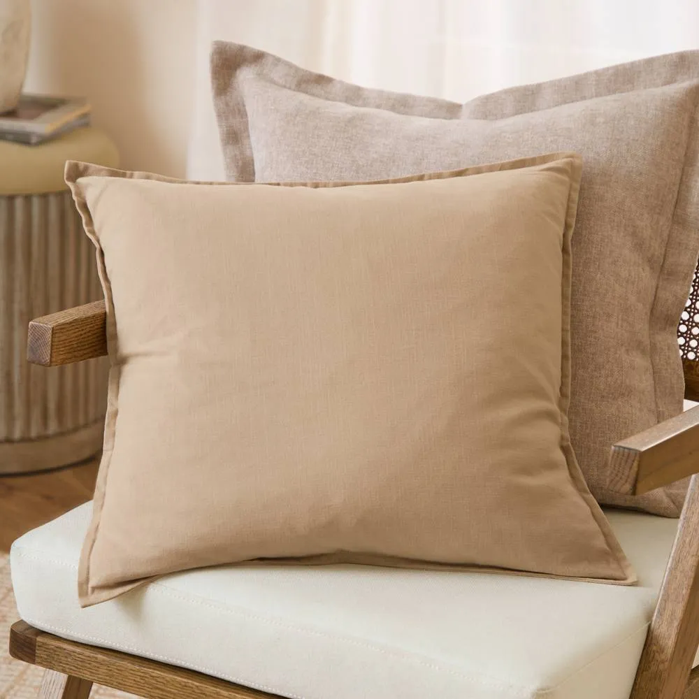Yard Slub Cotton Cushion in Natural 1