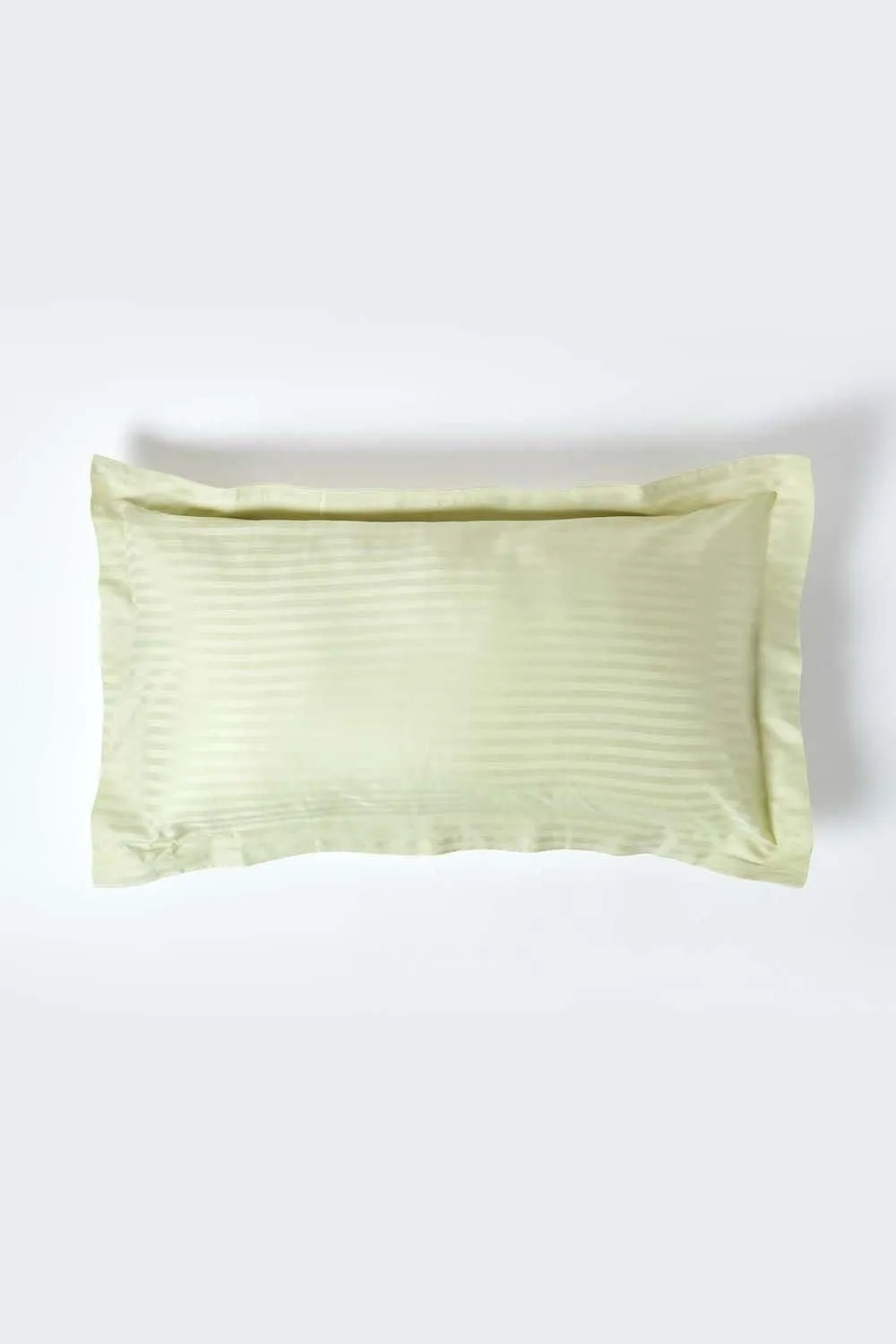 Homescapes Egyptian Cotton Ultrasoft King Size Oxford Pillowcase 330 TC in Green 1