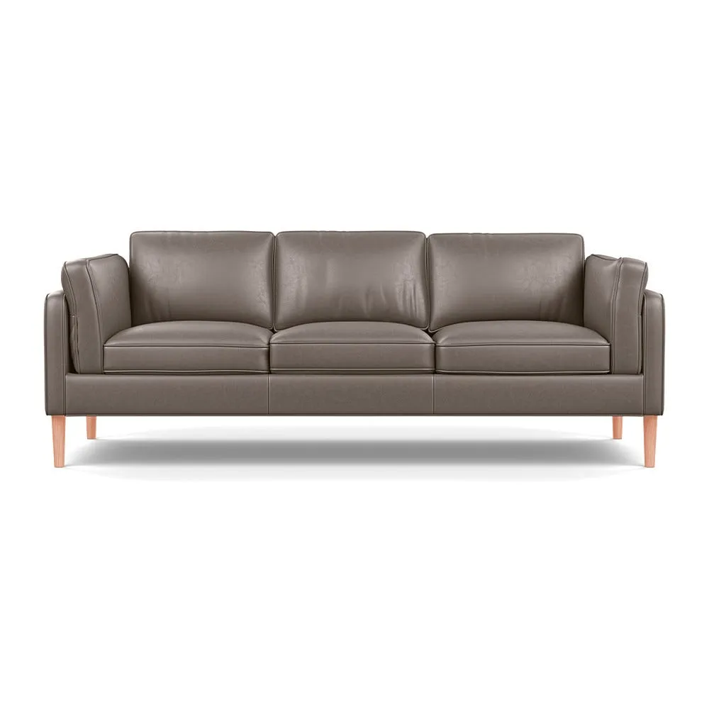 Heal's Sonno 4 Str Sofa Daino Leather Elephant Natural Feet 1