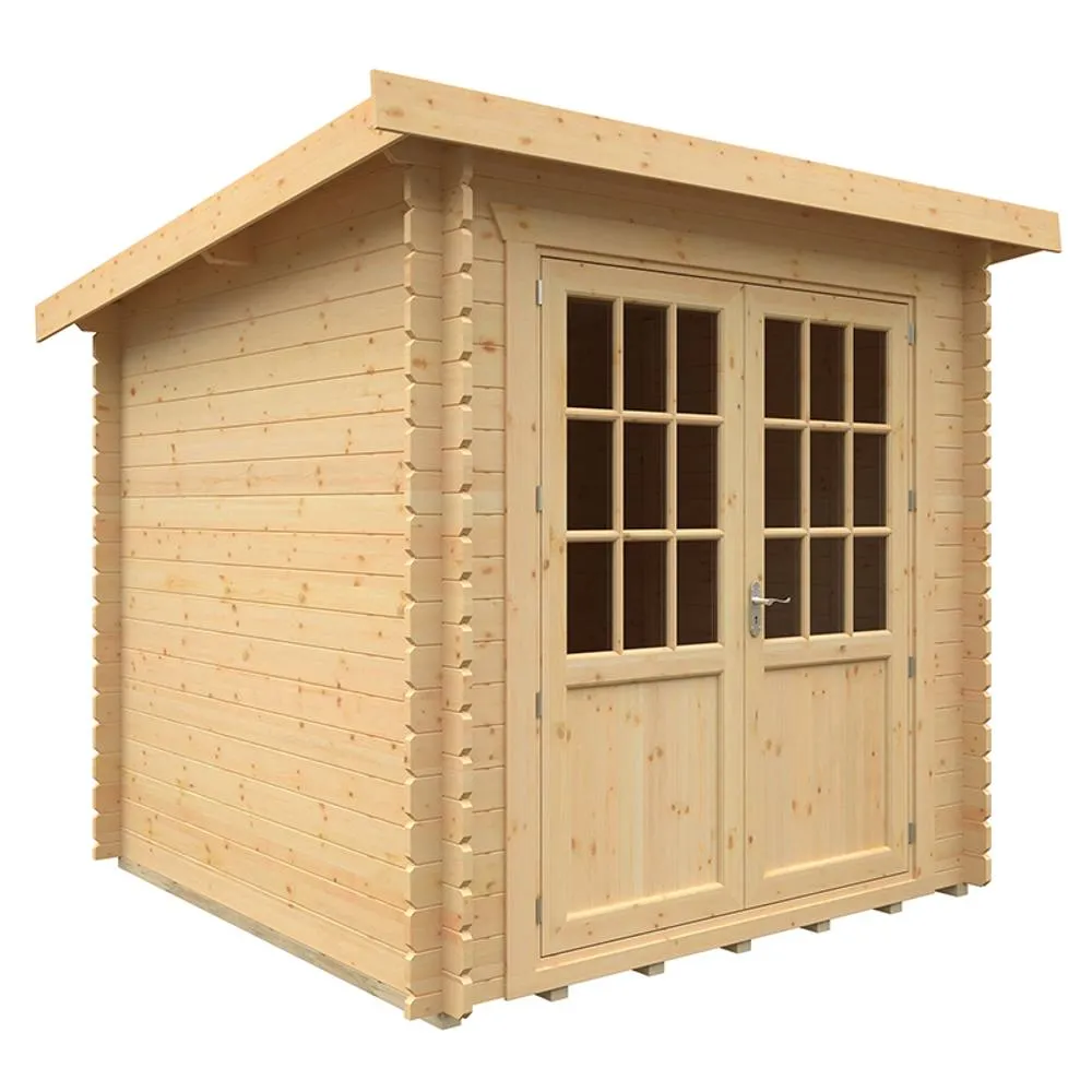 Buttercup Farm 8x8 The Kingsley 28mm Cabin - L235 x W235 x H232.8 cm in Natural