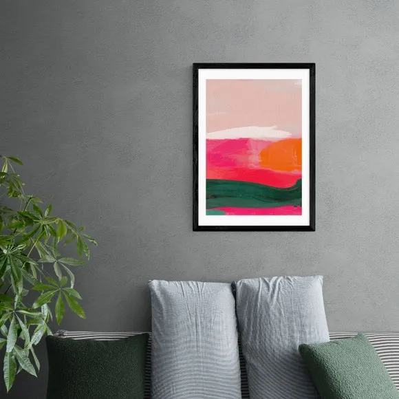 East End Prints Green & Pink Abstract III Framed Print 1