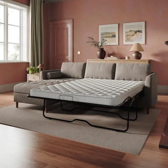 Max Multi Yarn Boucle Corner Storage Sofa Bed