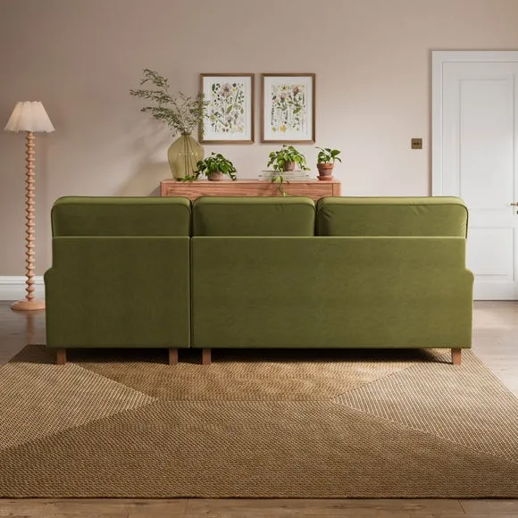 Beatrice II Velvet Corner Chaise Sofa 2