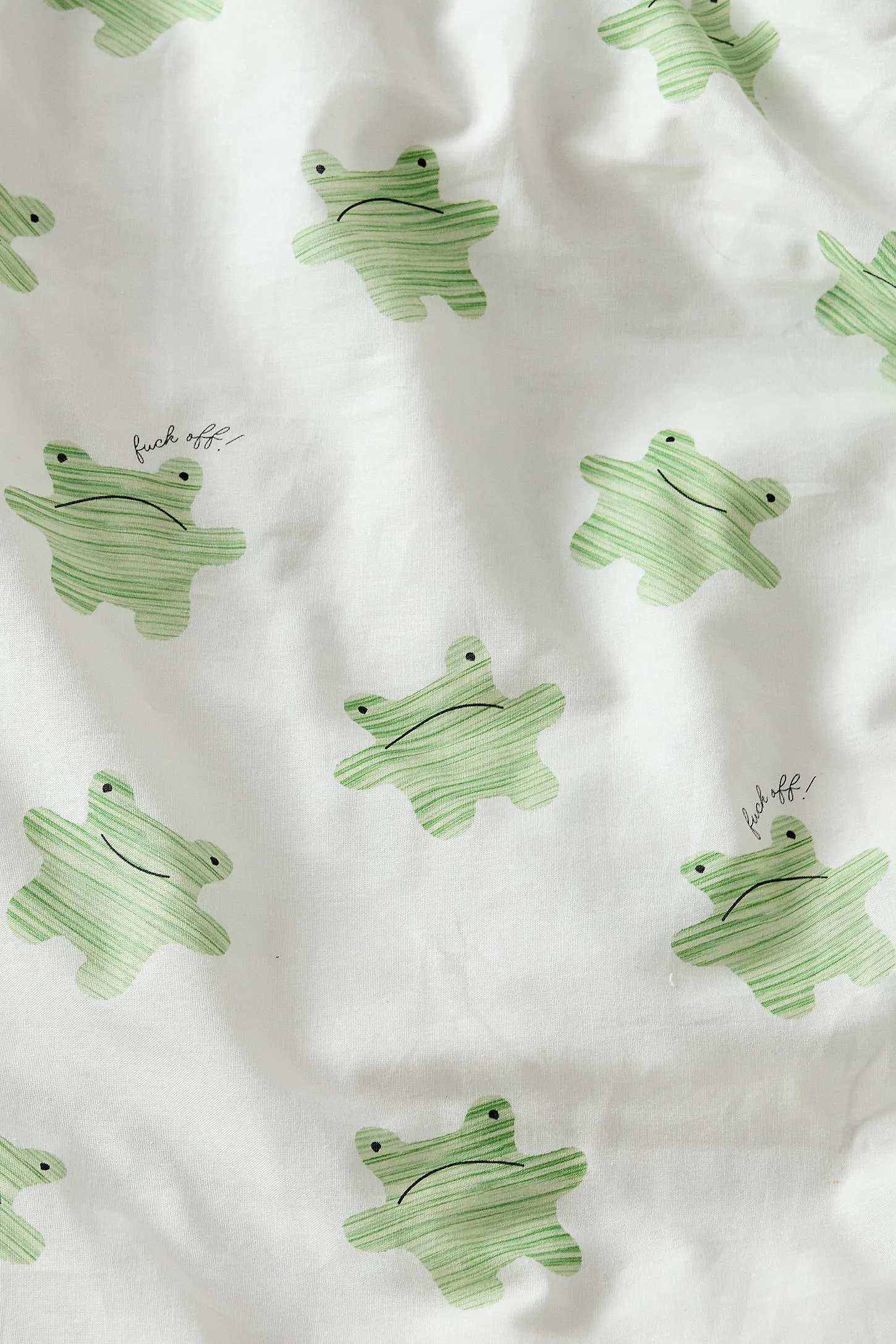 Grumpy Frog Duvet Set - White 5