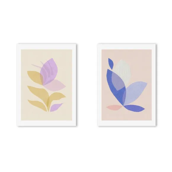 East End Prints Pastel Leaf Set of 2 Prints by Alisa Galitsyna 2