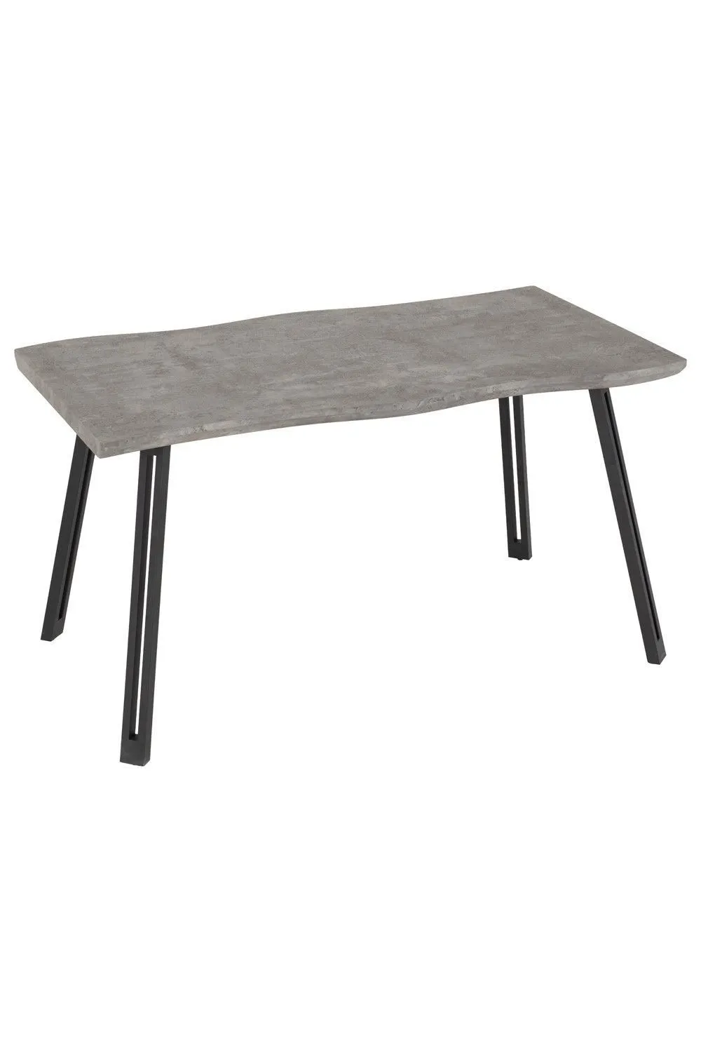 Seconique Quebec Wave Edge Dining Table in Charcoal 1