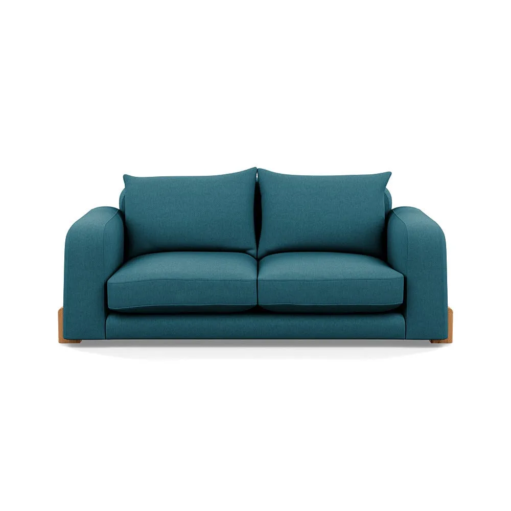 Heal's Nuvola 3 Seater Sofa Brushed Cotton Cadet Natural Oak Feet 1
