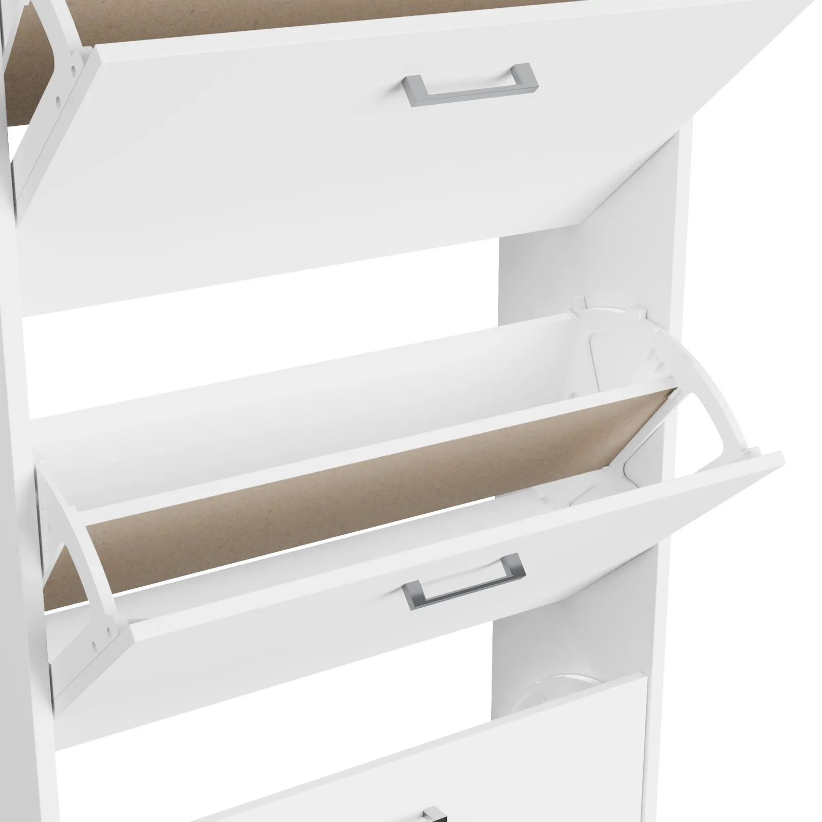 GFW Stirling Three Tier Shoe Cabinet in White 6