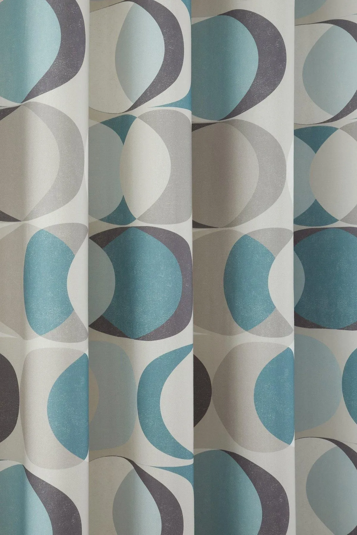 Fusion 'Sander' 100% Cotton Light Filtering Pair of Eyelet Curtains in Duck Egg Blue 4