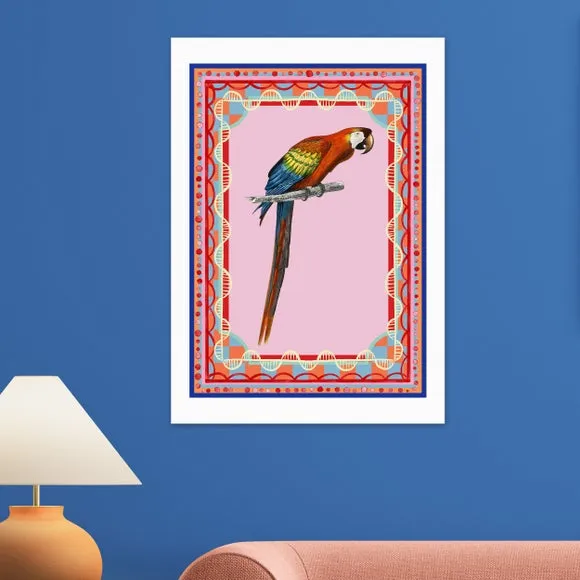East End Prints Birdframe Macaw Print 1