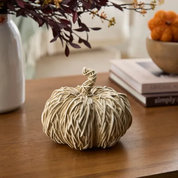 Textured Resin Pumpkin Ornament