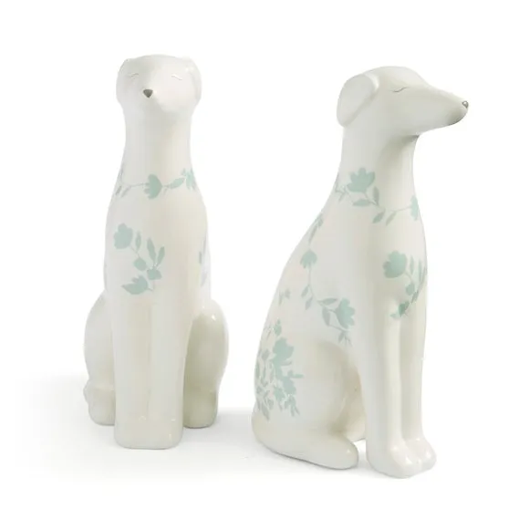 Set of 2 Ceramic Dog Ornaments 3