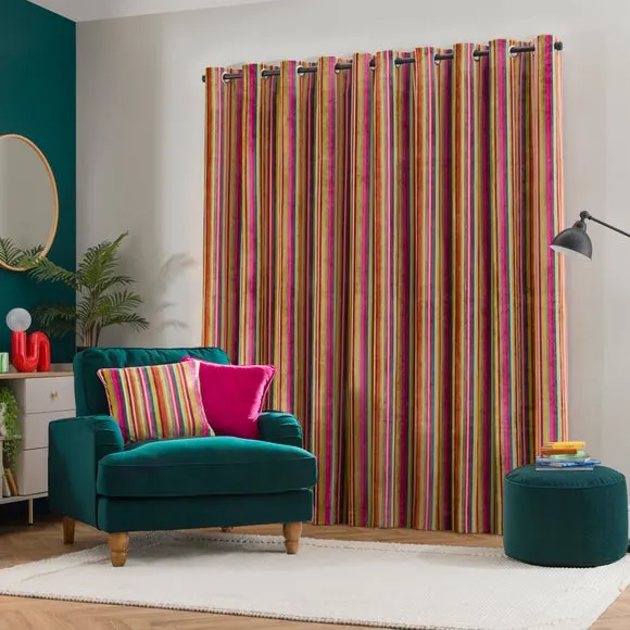 Aliyah Stripe Eyelet Curtains 4