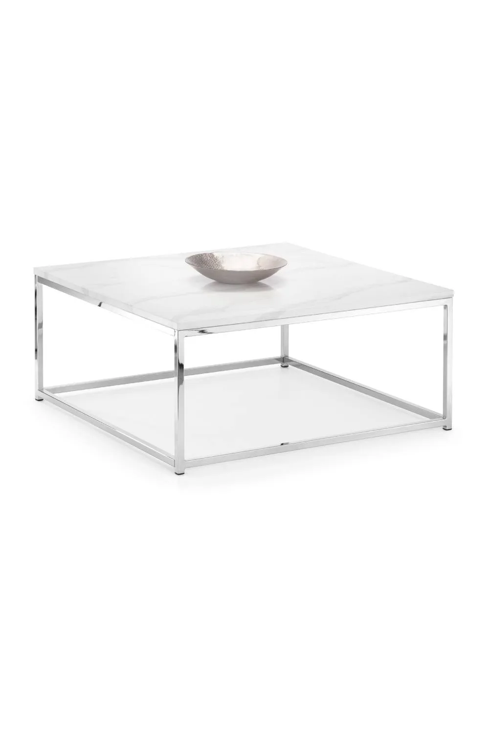 Julian Bowen Scala Square Coffee Table in Silver 2