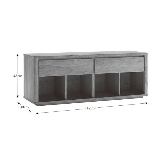 Malik Hallway Bench, Light Oak Effect 6