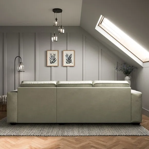 Claude Soft Tonal Chenille Corner Chaise Sofa 2