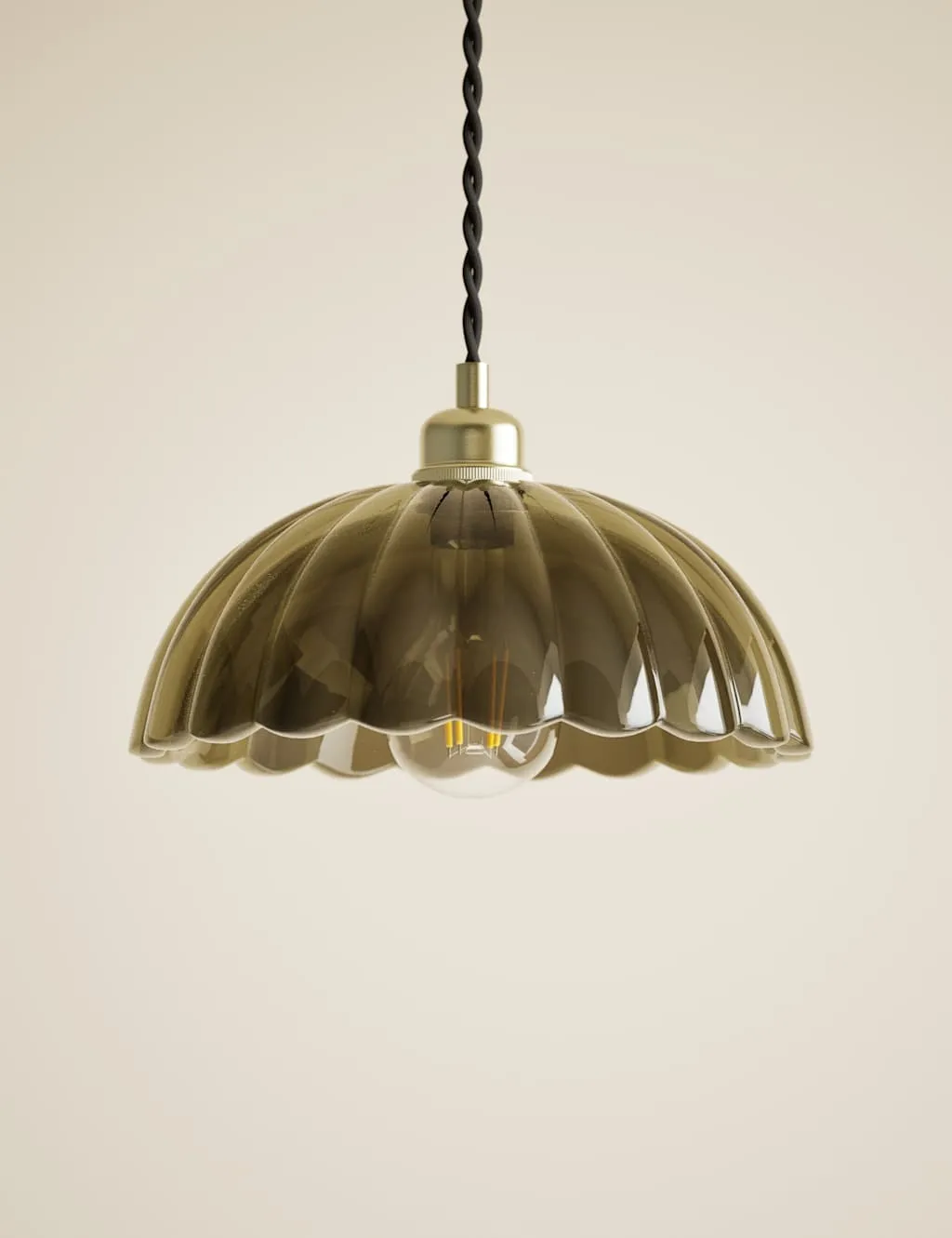 M&S Glass Petal Easy Fit Shade Green