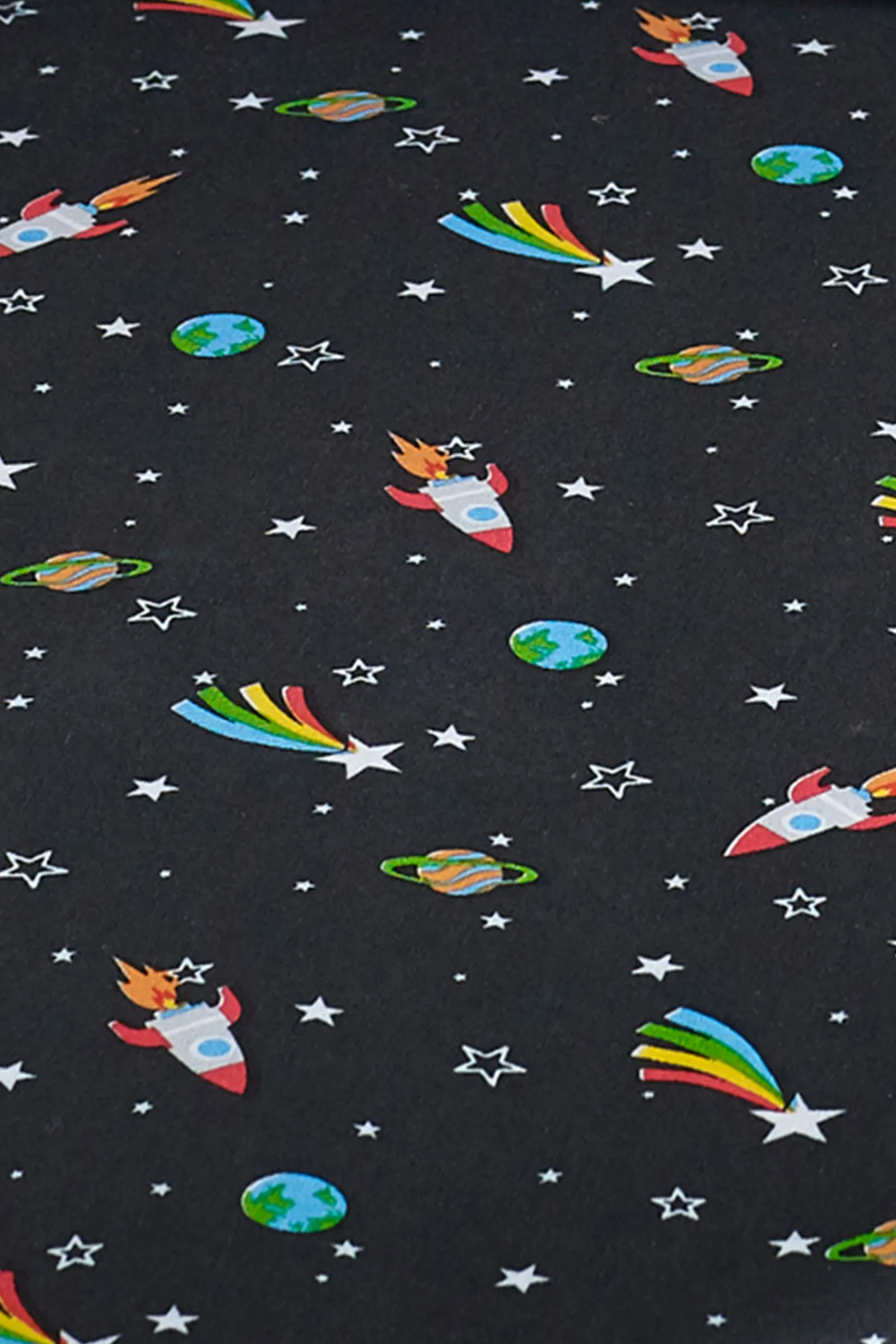 Catherine Lansfield 'Rainbow Rockets' Fitted Sheet in Black 2