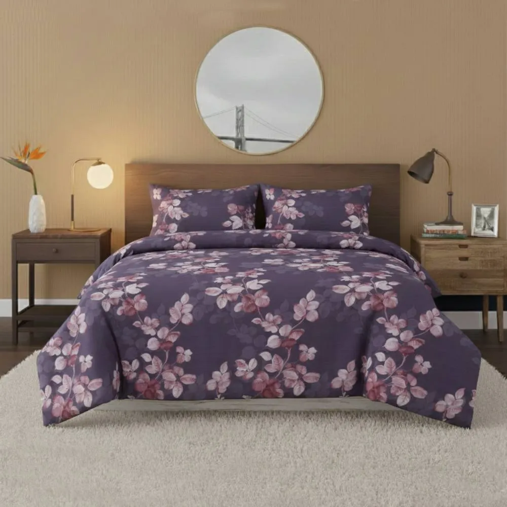 Snug City Bloomy Complete Bedding Set Duvet Cover Set Pillowcase Fitted Sheet