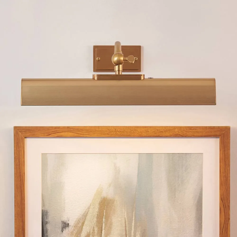 Netlighting Lasos Rechargeable Picture Light Warm Brass Frosted Pc in Gold 3