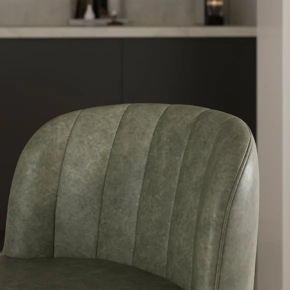 Mylo Gaslift Barstool, Faux Leather 3
