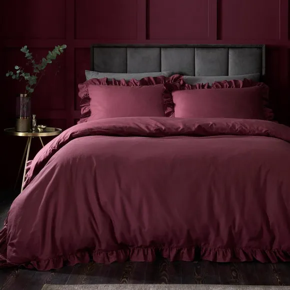 Appletree Cassia Frill 100% Cotton Duvet Cover & Pillowcase Set 1