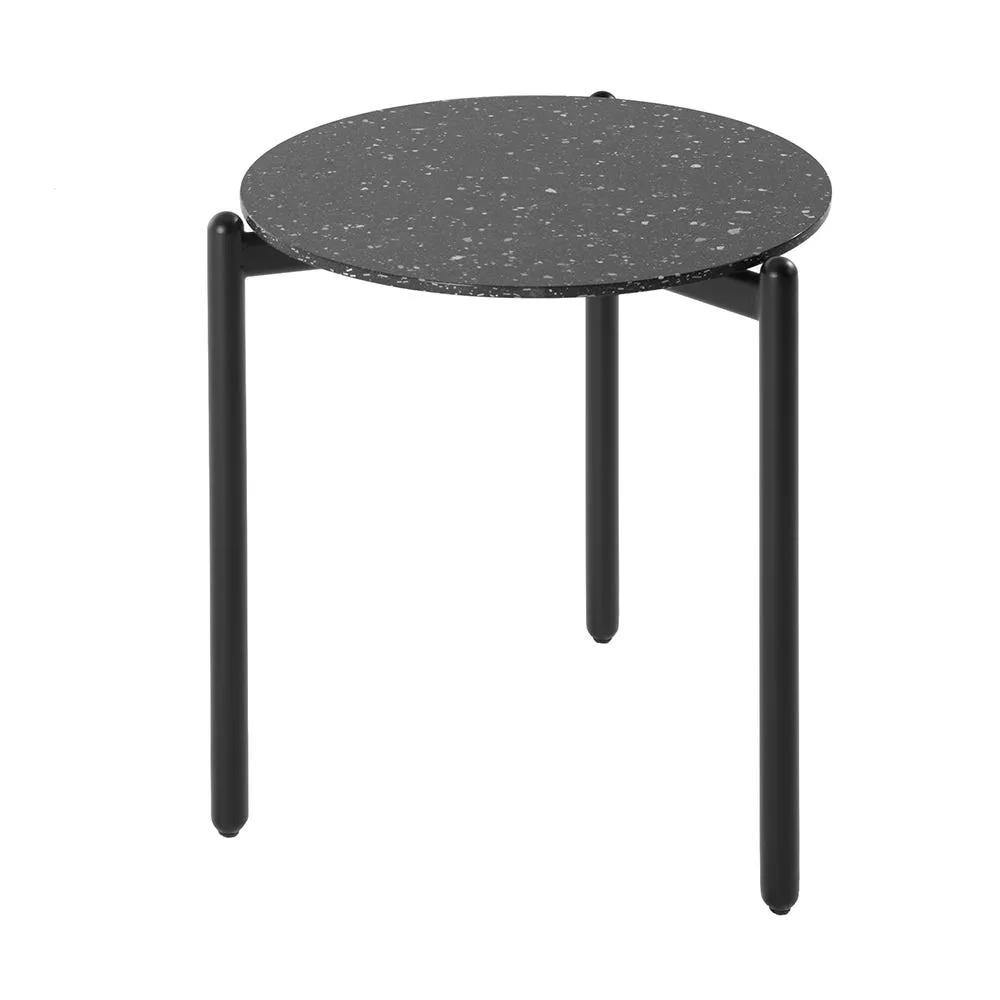 Kartell Undique side Table Black Terrazzo Top Black Base 3