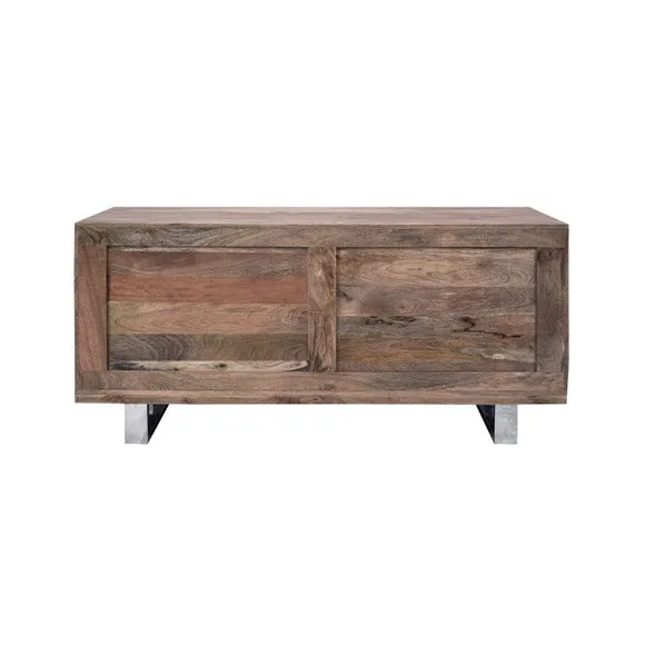 Indus Valley Railway Sleeper 2 Door 3 Drawer Sideboard 6